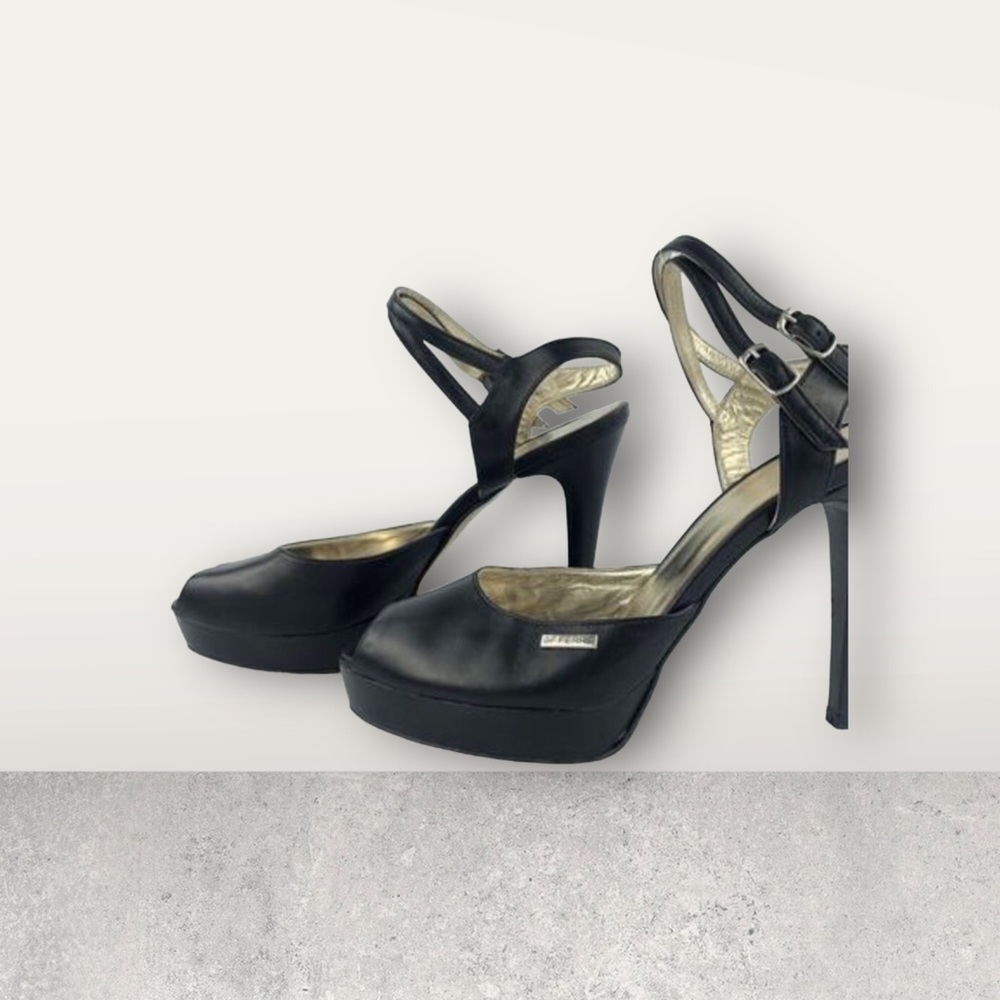 High Heel GF Ferre Peep Toe Platform Sandals Sz 8